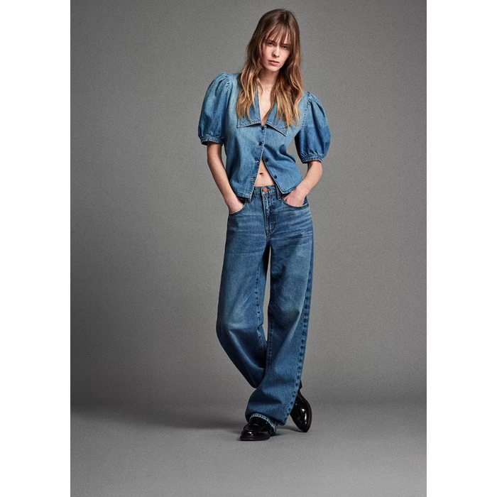 Low Slung Barrel Jeans