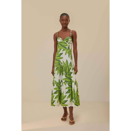 Farm Rio Off-White Palm Fan Midi Dress Dresses & Jumpsuits Parts and Labour Hood River Oregon Clothing Store