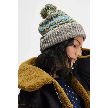 Free People First Frost Fairisle Pom Pom Beanie Sage / O/S Hats Parts and Labour Hood River Oregon Clothing Store