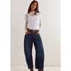 Free People Good Luck Mid-Rise Barrel Jeans Denim Parts and Labour Hood River Oregon Clothing Store