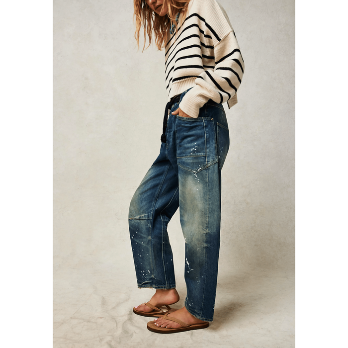 Free People Moxie Pull-On Barrel Jeans Bottoms Parts and Labour Hood River Oregon Clothing Store