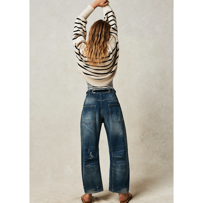 Free People Moxie Pull-On Barrel Jeans Bottoms Parts and Labour Hood River Oregon Clothing Store