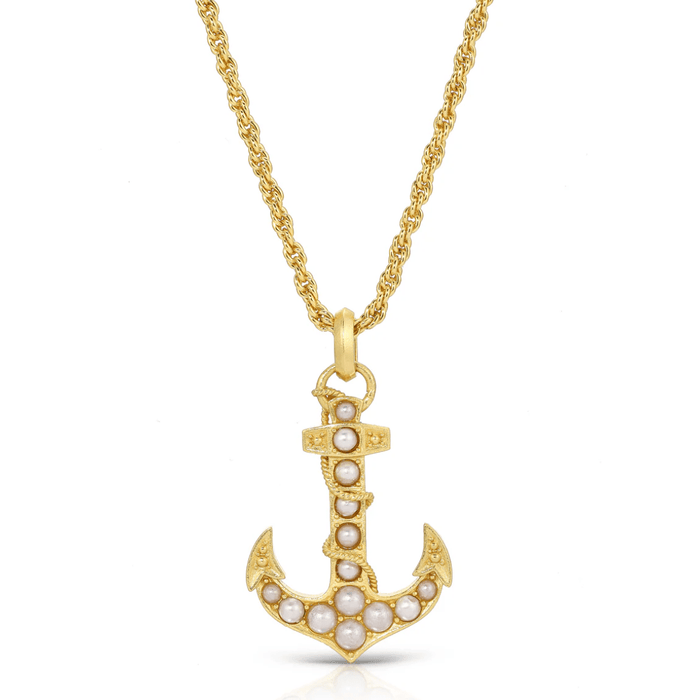 Joy Dravecky Jewelry Anchor Necklace- Pearl Accessories Parts and Labour Hood River Oregon Clothing Store