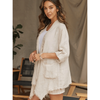 Milio Milano Linen Asymmetrical Open Front Cardigan Shirts & Tops Parts and Labour Hood River Oregon Clothing Store