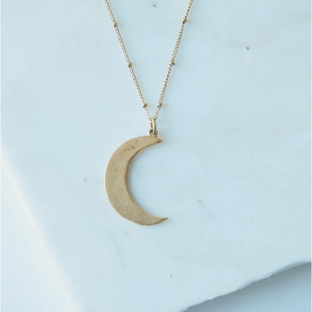 Tilly Doro Silver Moon Charm Necklace Jewelry Parts and Labour Hood River Oregon Clothing Store