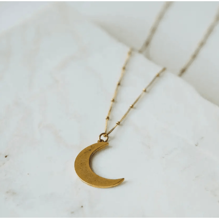 Tilly Doro Silver Moon Charm Necklace Jewelry Parts and Labour Hood River Oregon Clothing Store