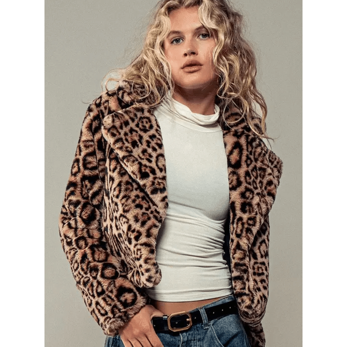 Urban Daizy Cropped Leopard Coat Coats & Jackets Parts and Labour Hood River Oregon Clothing Store