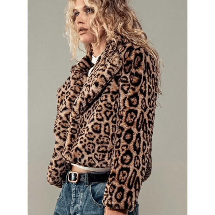 Urban Daizy Cropped Leopard Coat Coats & Jackets Parts and Labour Hood River Oregon Clothing Store